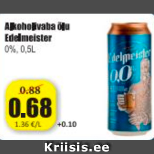 Скидка - Безалкогольное пиво Edelmeister