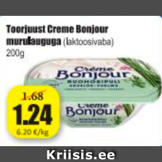 Allahindlus - Toorjuust Creme Bonjour murulauguga