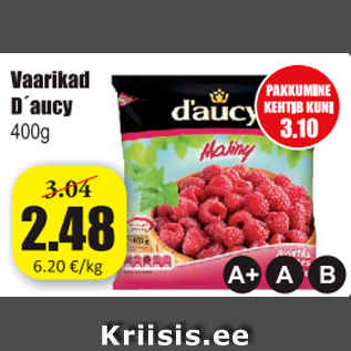 Allahindlus - Vaarikad D´aucy 400 g