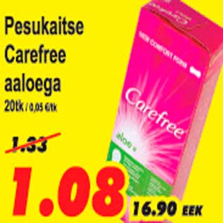 Allahindlus - Pesukaitse Carefree aaloega