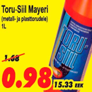 Allahindlus - Toru-Siil Mayeri metall-ja plasttorudele