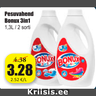 Allahindlus - Pesuvahend Bonux 3in1