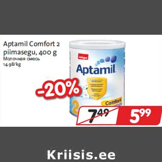 Allahindlus - Aptamil Comfort 2 piimasegu, 400 g