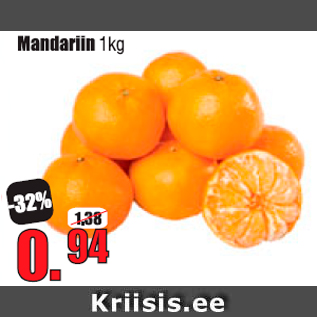 Allahindlus - Mandariin 1 kg