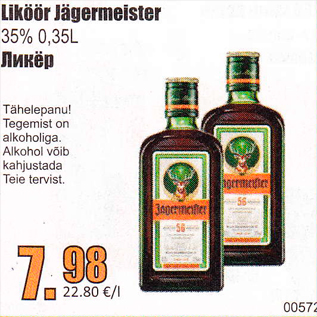 Allahindlus - Liköör Jägermeister