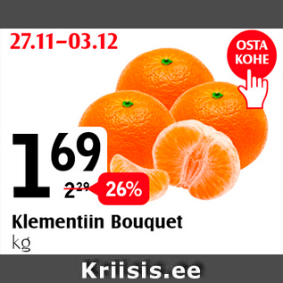 Allahindlus - Klementiin Bouquet kg