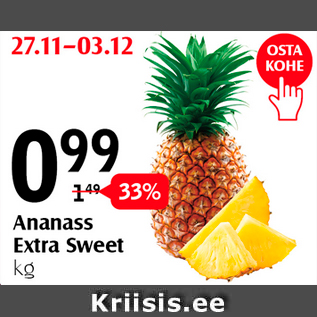 Allahindlus - Ananass Extra Sweet kg
