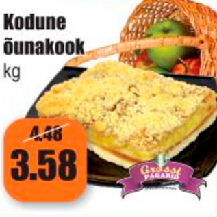 Allahindlus - Kodune õunakook kg