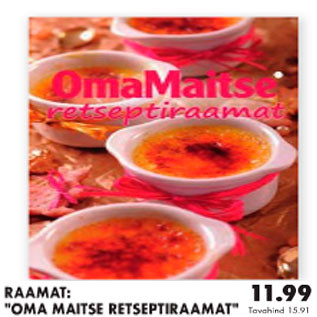 Скидка - Книга:"Oma maitse retseptiraamat"
