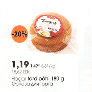 Скидка - Основа для торта