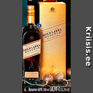 Allahindlus - JOHNNY WALKER’i viskid Reserve