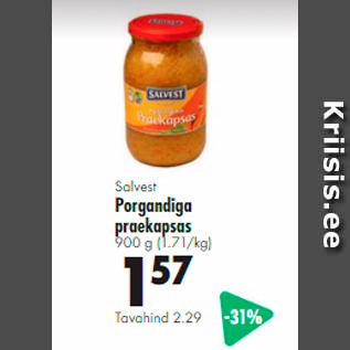 Allahindlus - Salvest Porgandiga praekapsas 900 g