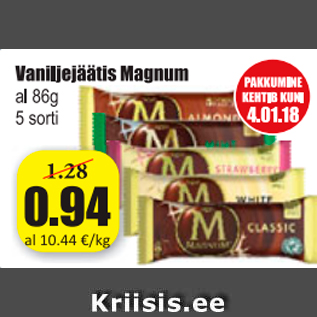 Allahindlus - Vaniljejäätis Magnum