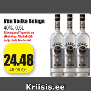 Allahindlus - Viin Vodka Beluga