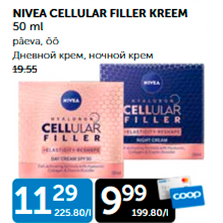 Allahindlus - NIVEA CELLULAR FILLER KREEM 50 ml