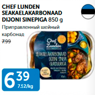 Allahindlus - CHEF LUGDEN SEAKAELAKARBONAAD DIJONI SINEPIGA 850 g