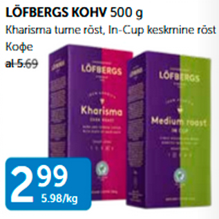 Allahindlus - LÖFBERGS KOHV 500 g