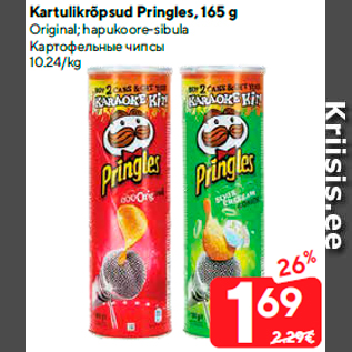 Allahindlus - Kartulikrõpsud Pringles, 165 g