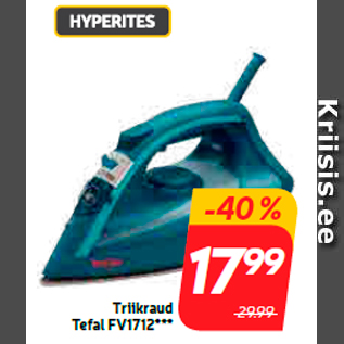 Allahindlus - Triikraud Tefal FV1712***