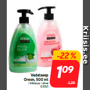 Allahindlus - Vedelseep Oreon, 500 ml