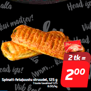 Allahindlus - Spinati-fetajuustu struudel, 125 g