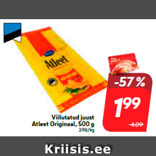 Allahindlus - Viilutatud juust Atleet Originaal, 500 g