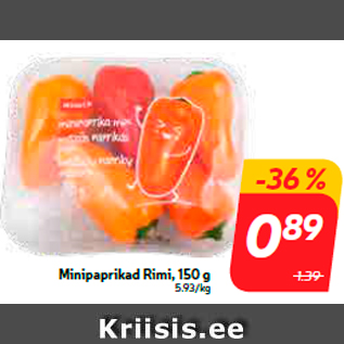 Allahindlus - Minipaprikad Rimi, 150 g