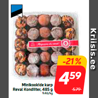 Allahindlus - Minikookide karp Reval Kondiiter, 485 g