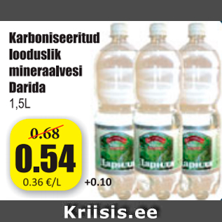 Скидка - Газированная природная минеральная вода, 1,5 л