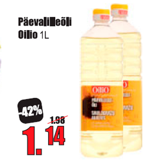 Allahindlus - Päevalilleõli Oilio 1 l