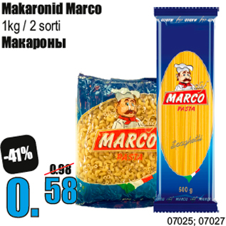 Allahindlus - Makaronid Marco