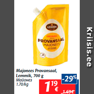 Allahindlus - Majonees Provansaal, Lemmik, 700 g