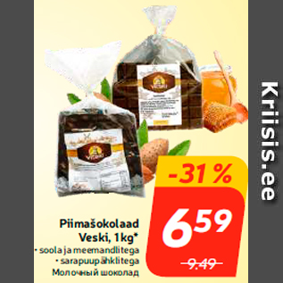 Allahindlus - Piimašokolaad Veski, 1 kg*