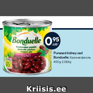 Allahindlus - Punased kidney oad Bonduelle; 400 g