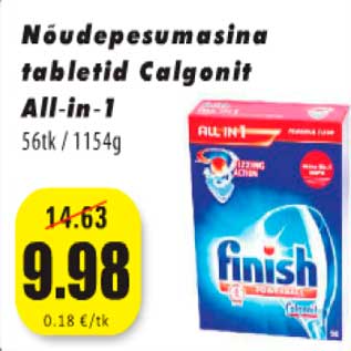 Allahindlus - Nõudepesumasina tabletid Calgonit All-in-1