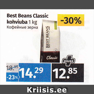 Allahindlus - Best Beans Classic kohviuba 1 kg