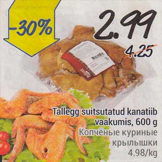 Скидка - Копчёные куриные крылышки
