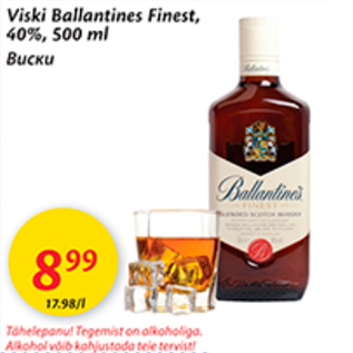 Allahindlus - Viski Ballantines Finest