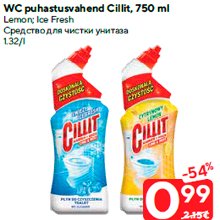 Allahindlus - WC puhastusvahend Cillit, 750 ml