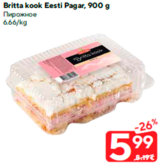 Allahindlus - Britta kook Eesti Pagar, 900 g