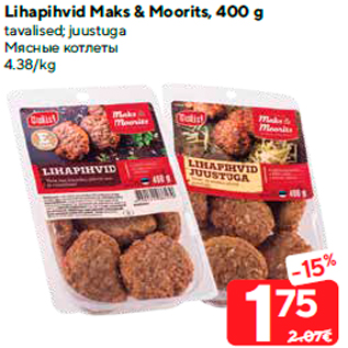 Allahindlus - Lihapihvid Maks & Moorits, 400 g