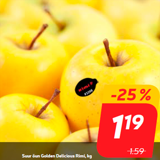 Скидка - Большое яблоко Golden Delicious Rimi, кг