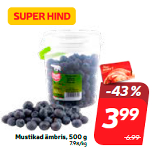 Allahindlus - Mustikad ämbris, 500 g