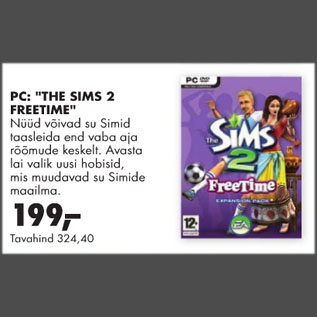 Allahindlus - PC: "The sims 2 Freetime"