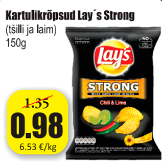 Allahindlus - Kartulikrõpsud Lay´s Strong