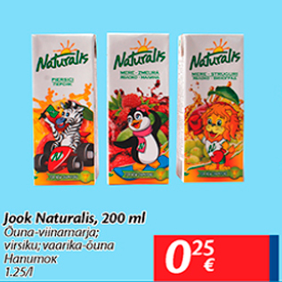 Allahindlus - Jook Naturalis, 200 ml