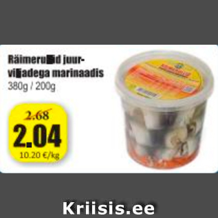 Allahindlus - Räimerullid juurviljadega marinaadis