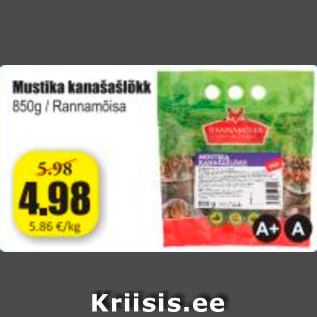 Allahindlus - Mustika kanašašlõkk