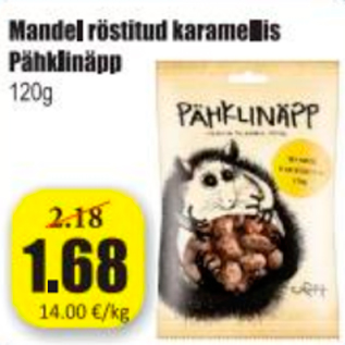 Allahindlus - Mandel röstitud karamellis Pähklinäpp 120 g