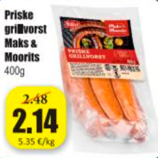 Allahindlus - Priske grillvorst Maks & Moorits 400 g